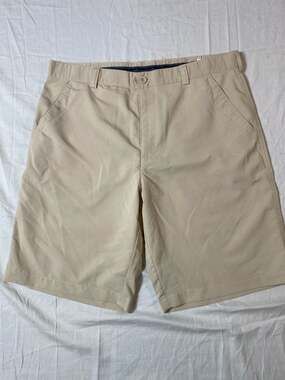 Pro Celebrity American Team Sports Men's Golf Shorts Khaki Size 36 (1191)